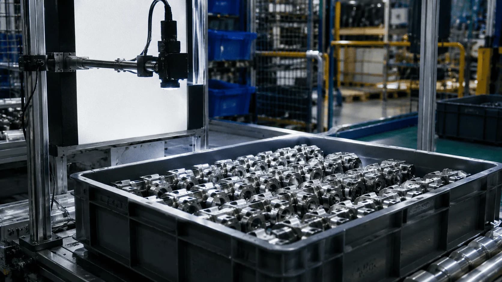 Aplicação do Bluinspect para inspeção visual de caixas e lotes em indústria metalmecânica